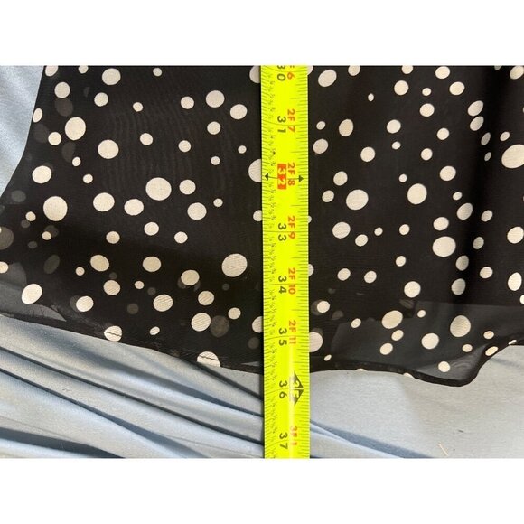 Guess Los Angeles Black Polka Dot Dress Sz 8 Garden Brunch resort Vacation - Picture 3 of 10